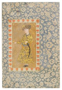 Ein Jugendlicher, der einen Weinkelch hält, Safavid Isfahan von Persian School