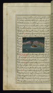 Eine Gans und eine Spiegelung des Mondes im Wasser aus Lichter von Canopus