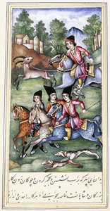 Eine Illustration aus "Qabus Nameh", 19. Jahrhundert von Persian School
