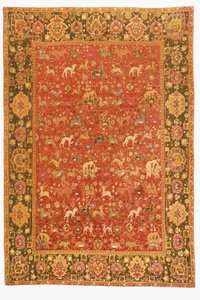 Tier-Teppich aus Isfahan