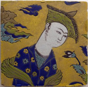 Azulejos - Fayence aus Isfahan (Persien), Safaviden-Periode, um 1620