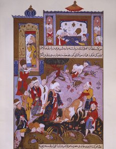 Stier erweist Rumi Ehre, späte 16. Jahrhundert