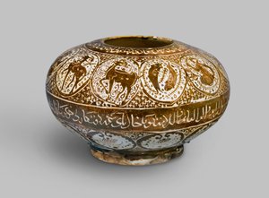 Lustro-Gefäß, mit Tierkreiszeichen dekoriert, Kashan, Iran, Seldschukenzeit, frühes 13. Jahrhundert von Persian School