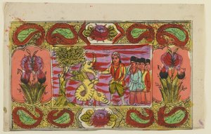 Moses und der Drache, spätes 19. Jahrhundert (handkolorierte Lithografie) von Persian School