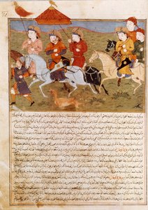 Darstellung von Houlagou Khan, Enkel von Dschingis Khan von Persian School