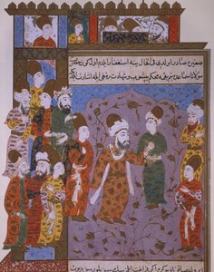 Rumi warnt seinen Sohn Veled vor Sünde, späte 16. Jahrhundert von Persian School
