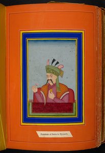 Schah Abbas I. von Persien (reg. 1588-1629) Kopf- und Schulterporträt, nach links blickend