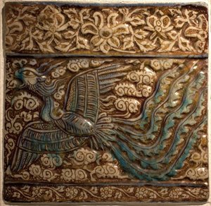Simurgh (Simorgh oder Senmurw) - Azulejos - Fayence aus Kashan (Persien), Ilkhaniden-Periode, Anfang des 14. Jahrhunderts von Persian School