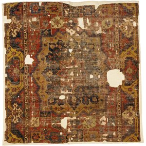 Tabriz-Medaillon und Kartuschen-Teppichfragment, Nordwestpersien, zweite Hälfte des 16. Jahrhunderts