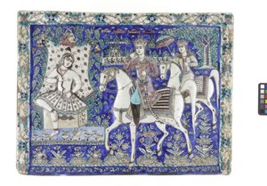 Fliese aus Teheran, 19. Jahrhundert von Persian School