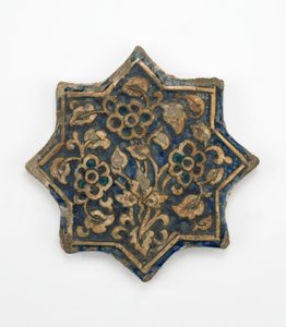 Fliese in achtzackiger Sternform, Il-Khanid-Periode, 1256-1335 von Persian School