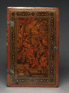 Werkzeugkasten, der die Heilige Familie darstellt, ca. 1830 (Mischtechnik) von Persian School