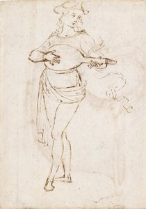 Ein Lautenspieler, spätes 15. - frühes 16. Jahrhundert von Perugino