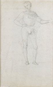 Studie für eine Figur in einer Anbetung der Könige, ca. 1470-1520 von Perugino