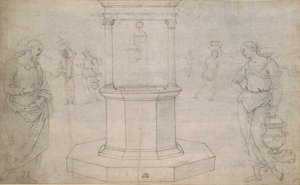 Christus und die Frau von Samaria, spätes 15. - frühes 16. Jahrhundert von Perugino