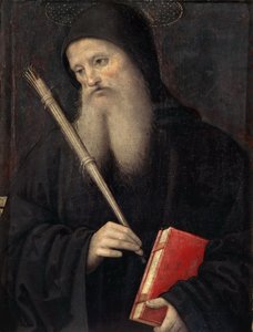 Heiliger Benedikt Predella des San Pietro Polyptychons, ca. 1497 von Perugino
