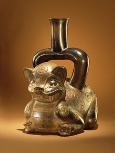 Gefäß mit Puma, Chavin-Kultur, ca. 90 v. Chr. von Peruvian School
