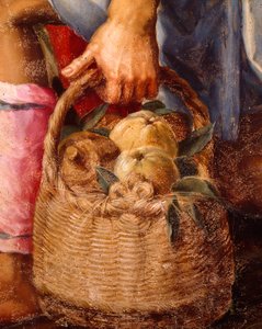 Obstkorb, Detail der Anbetung der Hirten von Peter (1548 1628) Candid