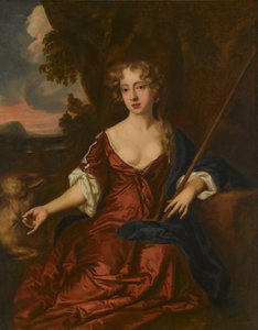 Porträt einer Dame, angeblich Nell Gwynne als Schäferin von Peter (circle of) Lely