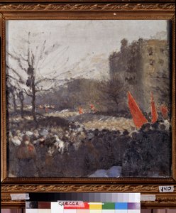 Revolutionäre Demonstration im Februar 1917 von Peter Alexandrovich Nilus