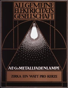 Werbeplakat für die General Electric Company [AEG] 1910 von Peter Behrens