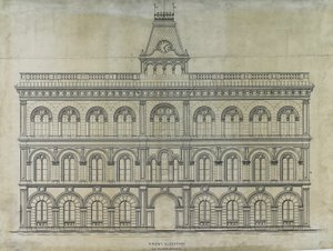 Kings County Courthouse Wettbewerb, Chicago, Illinois, Ansicht