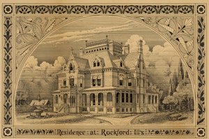 N. C. Thompson Haus, Rockford, Illinois, Perspektive von Peter Bonnett Wight