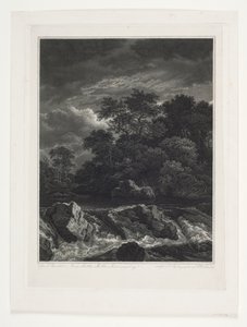 Landschaft mit Wasserfall von Peter Christian Schøler