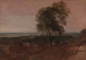Landschaftsstudie bei Sonnenuntergang
