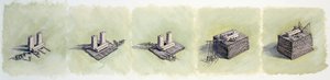 Anheben eines Sturzes, Stonehenge, prähistorisch, ca. 1990-2010 von Peter Dunn