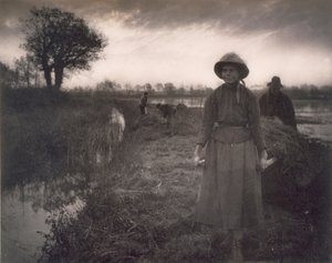 Poling das Marschheu, Leben und Landschaft auf den Norfolk Broads, 1886 von Peter Emerson und Thomas Goodall