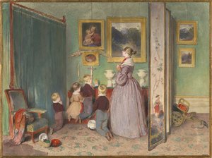 Das Abendgebet Erzherzogin Sophie mit Kindern, 1839 von Peter Fendi