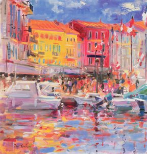 Der Hafen von St. Tropez, 2002 von Peter Graham (Contemporary)