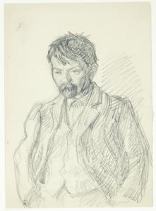 Porträt des Malers Jens Birkholm. Halbfigur