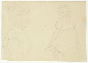 Studie der Frau und Tochter des Künstlers von Peter Hansen