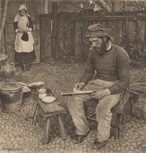 Ein Fischer zu Hause von Peter Henry Emerson