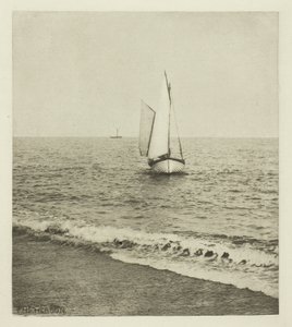 Ein Suffolk-Shrimper "An Land kommen"