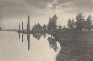 Cantley: Wherries warten auf den Gezeitenwechsel, 1886 von Peter Henry Emerson