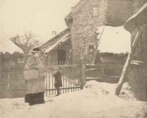 Zum Markt gehen - Eine Winterszene