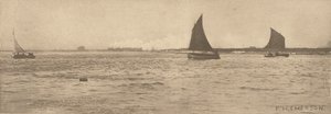 Auf Breydon Water - Seefog zieht auf von Peter Henry Emerson