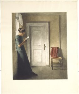 Interieur mit einem roten Schal