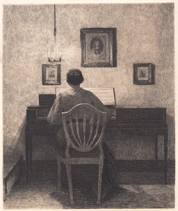 Spielende Dame von Peter Vilhelm Ilsted