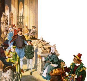 Kaufen und Verkaufen in der alten St. Paul