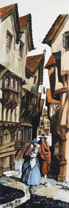 Familie spaziert durch die Stadt von Peter Jackson