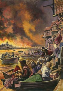Das Große Feuer von London 1666 von Peter Jackson
