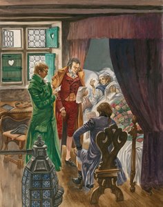 Der Tod von Mozart in Wien, 1791, im Alter von nur fünfunddreißig Jahren von Peter Jackson
