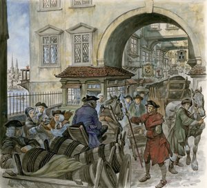 Verkehr auf der alten London Bridge