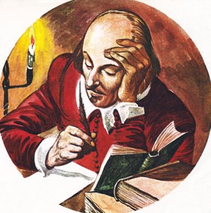 William Shakespeare beim Schreiben