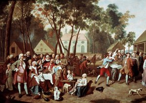 Ein Jahrmarkt in Grosshesselohe in Deutschland von Peter Jacob Horemans