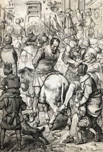 Der falsche Sebastian: nach dem Tod von König Sebastian von Portugal, dessen Überreste nicht gefunden wurden, gaben sich mehrere Personen als der König aus, um sein Volk zu führen, einer von ihnen wurde in Neapel aufgehalten und ging unter den Blicken der  von Peter Johann Nepomuck Geiger